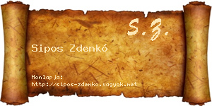 Sipos Zdenkó névjegykártya
